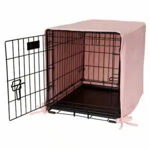 Pet Dreams Open Front Dog Crate Cover in Pink Blush, Size: 24"L x 18"W 19"H | PetSmart