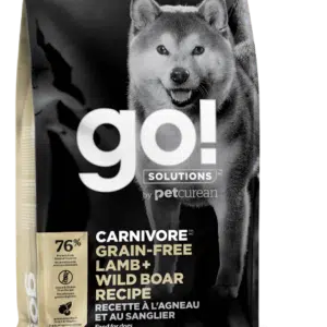 Petcurean GO! Solutions Carnivore Grain Free Lamb & Wild Boar Recipe Dry Dog Food - 22 lb Bag