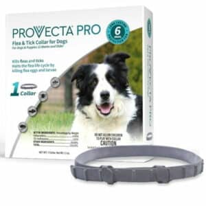 Provecta Pro Flea & Tick Collar for Dogs 12 Weeks & Older - 6-Month Protection