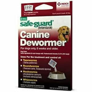 Safe-Guard (fenbendazole) Canine Dewormer for Dogs 4gm pouch (ea. pouch treats 40lbs.)