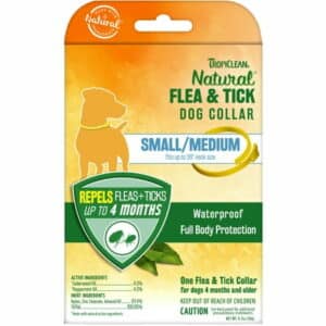 TropiClean Natural* Flea & Tick Repellent Collar for Small Dogs - Fits Up to 20" Neck Size - Waterproof - Repels Flea & Ticks Up to 4 Months - Natural Active Ingredients - Cedarwood and Peppermint