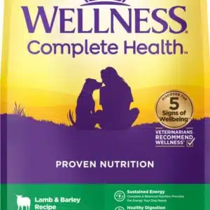 Wellness Complete Health Natural Lamb & Barley Recipe Dry Dog Food - 5 lb Bag