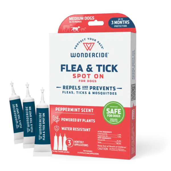 Wondercide Flea & Tick Spot on for Medium Dogs with Natural Essential Oils