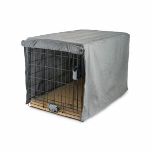 You & Me Grey Dog Crate Cover, 37" L, Large, Grey