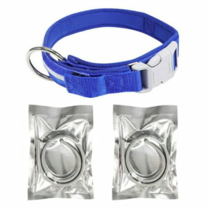 2-in-1 Adjustable Replaceable Collars Keeping Cleaning Products Loss Proof Harnesses Pet Products Dog Collar Blue