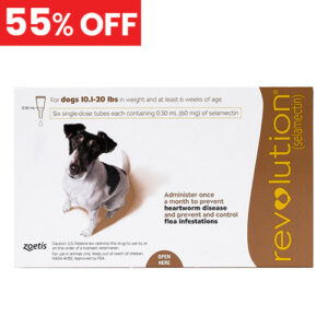 55% Off Revolution For Small Dogs 10.1 - 20lbs (Brown) 3 Doses