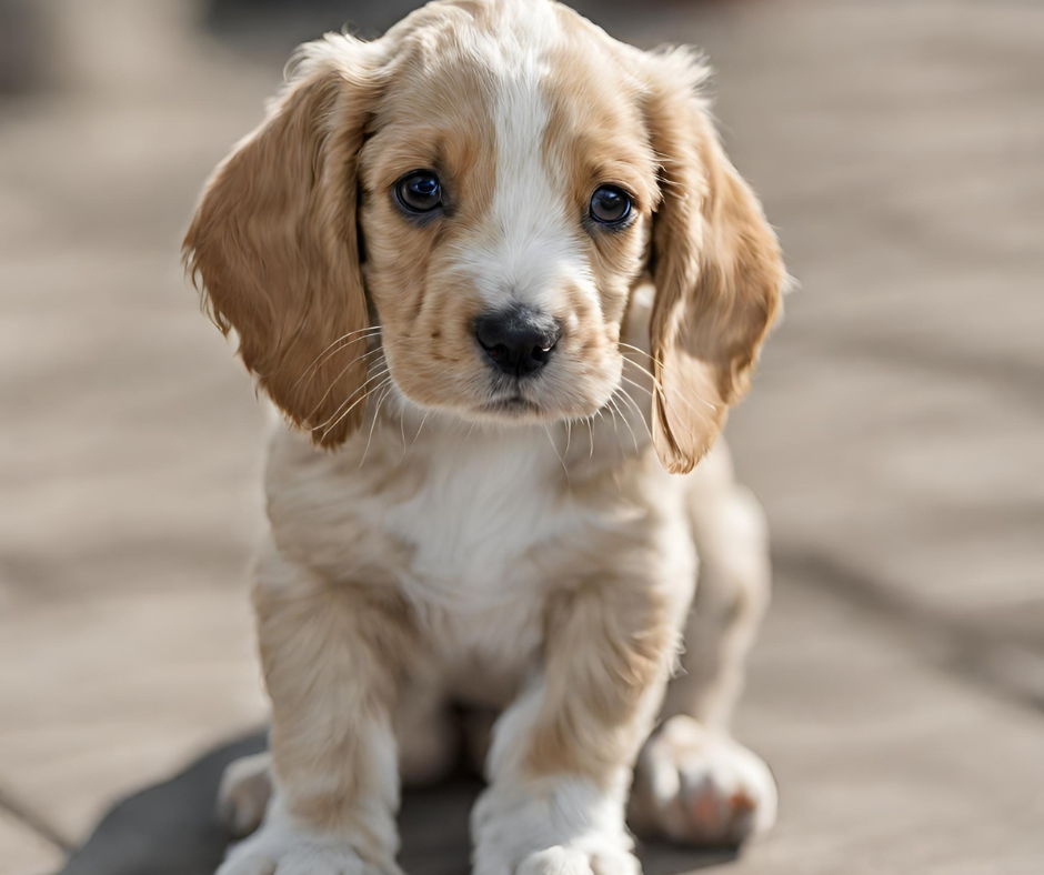 A Cavalier King Charles Cocker Spaniel Mix Breed Puppy