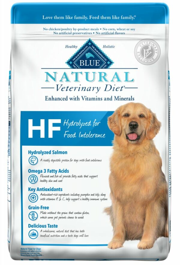 BLUE Natural Veterinary Diet HF Hydrolyzed for Food Intolerance Dry Dog Food - 22 lb Bag