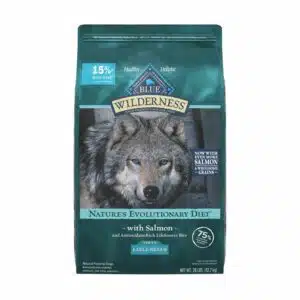 Blue Buffalo Blue Buffalo Wilderness High Protein Natural Large Breed Adult Dry Dog Food Plus Wholesome Grains, Salmon | 28 lb