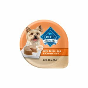 Blue Buffalo Blue Delights Small Breed Bacon, Egg & Cheese Breakfast Bites Pate Dog Food Cup - 3.5 oz, case of 12