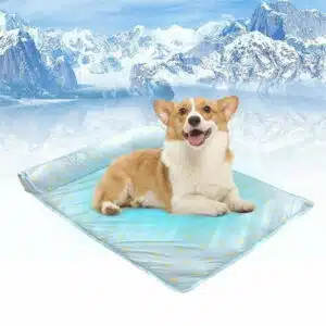 Brother Teddy Dog Blanket Cooling Pad for Dog Cute Pattern Pet Beds with Single Side Pillow Washable-Rectangle Pet Summer Cooling Beds for Puppy and Kitten Blue 15.74 X23.62