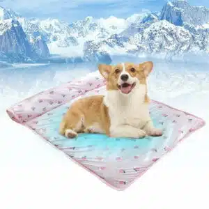 Brother Teddy Dog Blanket Cooling Pad for Dog Cute Pattern Pet Beds with Single Side Pillow Washable-Rectangle Pet Summer Cooling Beds for Puppy and Kitten Pink 15.74 X23.62