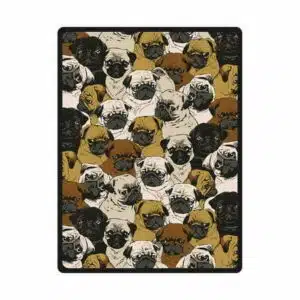 CADecor pug dog Blanket 58 x 80 (Large)