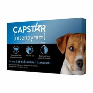 CAPSTAR (Nitenpyram) Fast-Acting Oral Flea Treatment for Small Dogs (2-25 lbs) 6 Tablets 11.4 mg