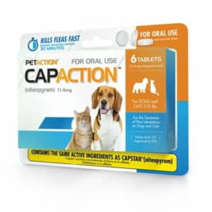 CapAction Fast Acting Flea Treatment for Small Dogs 6 Tablets