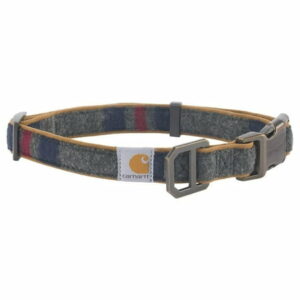 Carhartt Nylon Duck Dog Collar Fully Adjustable Durable 2-Ply Cordura Nylon Canvas Collars for Dogs Blanket Stripe Medium