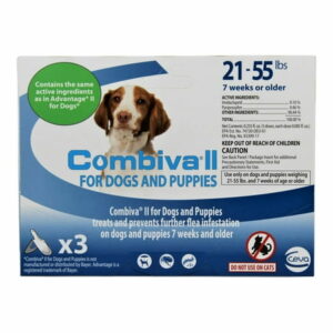 Combiva II for Dogs & Puppies 21-55 lbs 3 ct