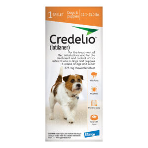 Credelio For Dogs 12 To 25 Lbs (225mg) Orange 6 Doses