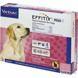 Effitix Plus Topical For Large Dogs 45 To 88.9 Lbs 3 Doses