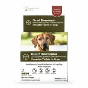 Elanco Quad Dewormer for Large Dogs +45 lbs 4 Chewable Tablet