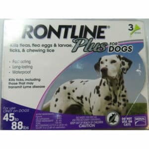 FRONTLINE PLUS DOGS 45-88Lbs FLEA & TICK CONTROL 3 DOSES BRAND NEW SEALED