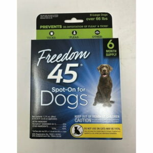 Freedom 45 Flea Tick Control X-Large Dogs Over 66 LBS Spot On 6 Month Supply