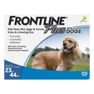 Frontline Plus For Medium Dogs 23-44 Lbs (Blue) 12 Doses