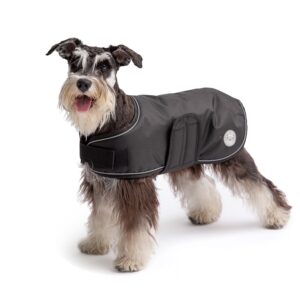 GF Pet Black Dog Blanket Jacket, Medium, Black