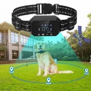 GPS Wireless Dog Fence iMounTEK Upgraded Electric Pet Containment System Range 98-3280ft Rechargeable Collar with Beep/Vibration/Shock Mode Black