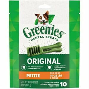 GREENIES Original Petite Natural .. Dog Dental Care Chews .. Oral Health Dog Treats .. 6 oz. Pack (10 .. Treats)
