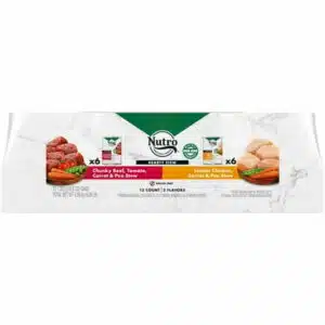 Grain Free Tender Chicken Carrot & Pea Stew and Chunky Beef Tomato Carrot & Pea Stew Adult Wet Dog Food Variety Pack - 12.5oz/12ct