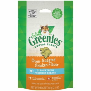 Greenies Greenies Feline Natural Dental Treats Oven Roasted Chicken Flavor 2.1 oz