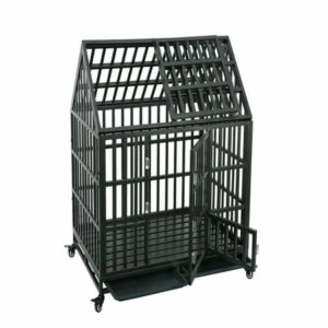 Heavy Duty Dog Cage pet Crate with Roof