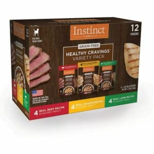 Instinct Healthy Cravings Grain Free Recipe Variety Pack Natural Wet Dog Food Topper by Nature s Variety 3 Ounce (Pack of 12)
