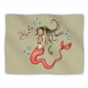 KESS InHouse Carina Povarchik Mermaids Lovely Dog Blanket 60 by 50-Inch