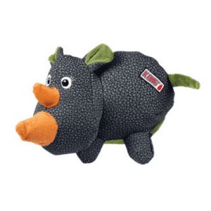 KONG RPA24 Low-tone Squeaky Phatz Rhino Dog Toy