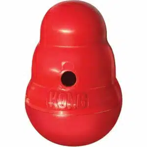 KONG Wobbler Food and Treat Dispenser Dog Toy Red