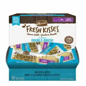 Merrick Fresh Kisses Mint Breath Strips For Large Dogs (70+ Lbs) (12 Count) - PDS-022808663393