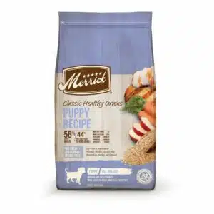 Merrick Healthy Grains Premium Dry Dog Food Wholesome & Natural Kibble For Healthy Digestion Puppy Recipe - 4 lb Bag