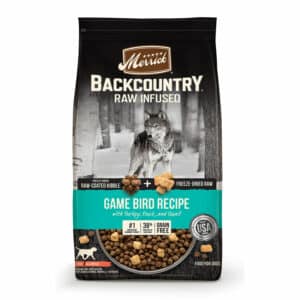 Merrick Merrick Backcountry Grain Free Dry Adult Dog Food, Kibble With Freeze Dried Raw Pieces, Game Bird Recipe | 20 lb