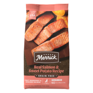 Merrick Premium Grain Free Dry Adult Dog Food Wholesome & Natural Kibble With Real Salmon & Sweet Potato - 44 lb Bag (2 x 22 lb Bag)
