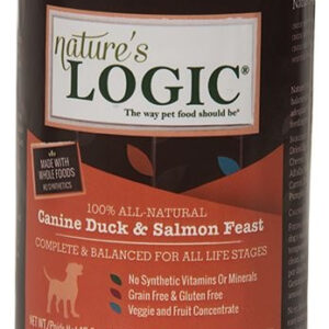 Nature's Logic Canine Grain Free Duck & Salmon Feast Canned Dog Food - 13.2 oz, case of 12