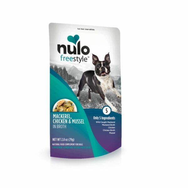 Nulo Nulo Free Style Mackerel, Chicken, & Mussel In Broth Wet Dog Food Topper | 2.8 oz - 24 pk