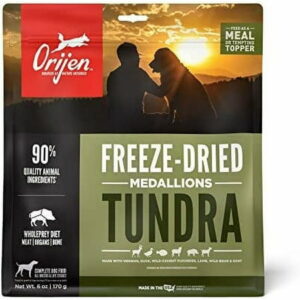 ORIJEN Tundra Freeze-Dried Dog Food 6oz High Protein Grain-free Meal & Food Topper