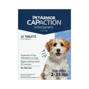 PETARMOR CAPACTION Fast-Acting Oral Flea Treatment for Small Dogs (2-25 lbs) 12 Doses