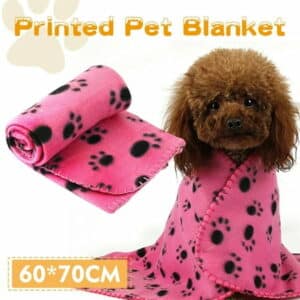 Pack of 1 Pet Blankets With Paw Prints Pet Cushion Animals Blanket Puppy Dog Blanket for Small Animals 60x70cm