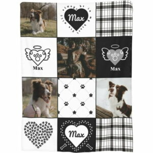 Pet Blanket Personalized Pet Photo Blanket Dog Blanket with Photo and Name Pet Portrait Blanket - ized Soft Flannel Fleece Blanket Gift for Pet Lover Birthday Christmas