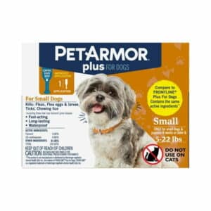 PetArmor Plus Flea & Tick Prevention for Small Dogs 5-22 lbs 1 Month Supply