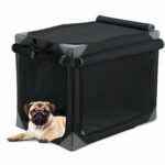 Pirecart 36 3-Door Folding Collapsible Dog Crate Portable Travel Dog ...