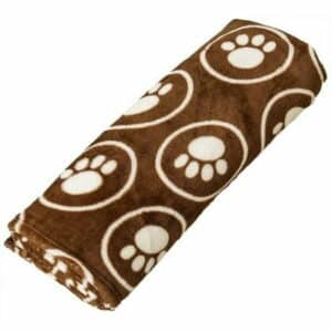 Spot Snuggler Paws/Circle Dog Blanket Chocolate